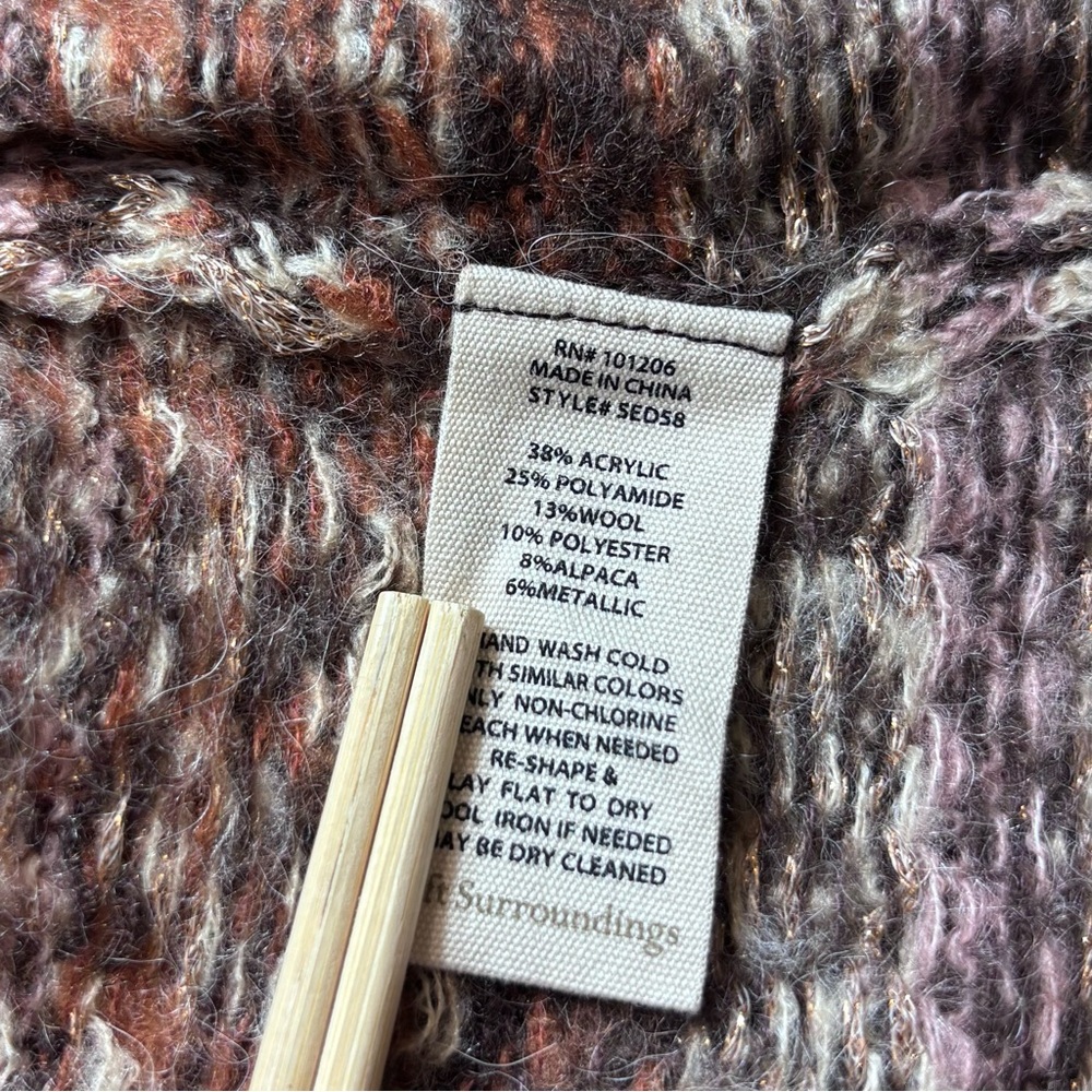 Soft Surroundings Julietta Brown Fair Isle Wool Alpaca Blend Sweater Women’s 3X - Picture 8 of 12